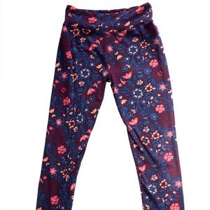 LuLaRoe Floral Leggings One Size